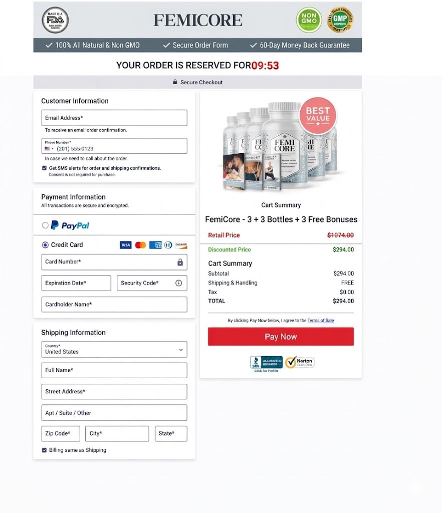Femicore-Checkout